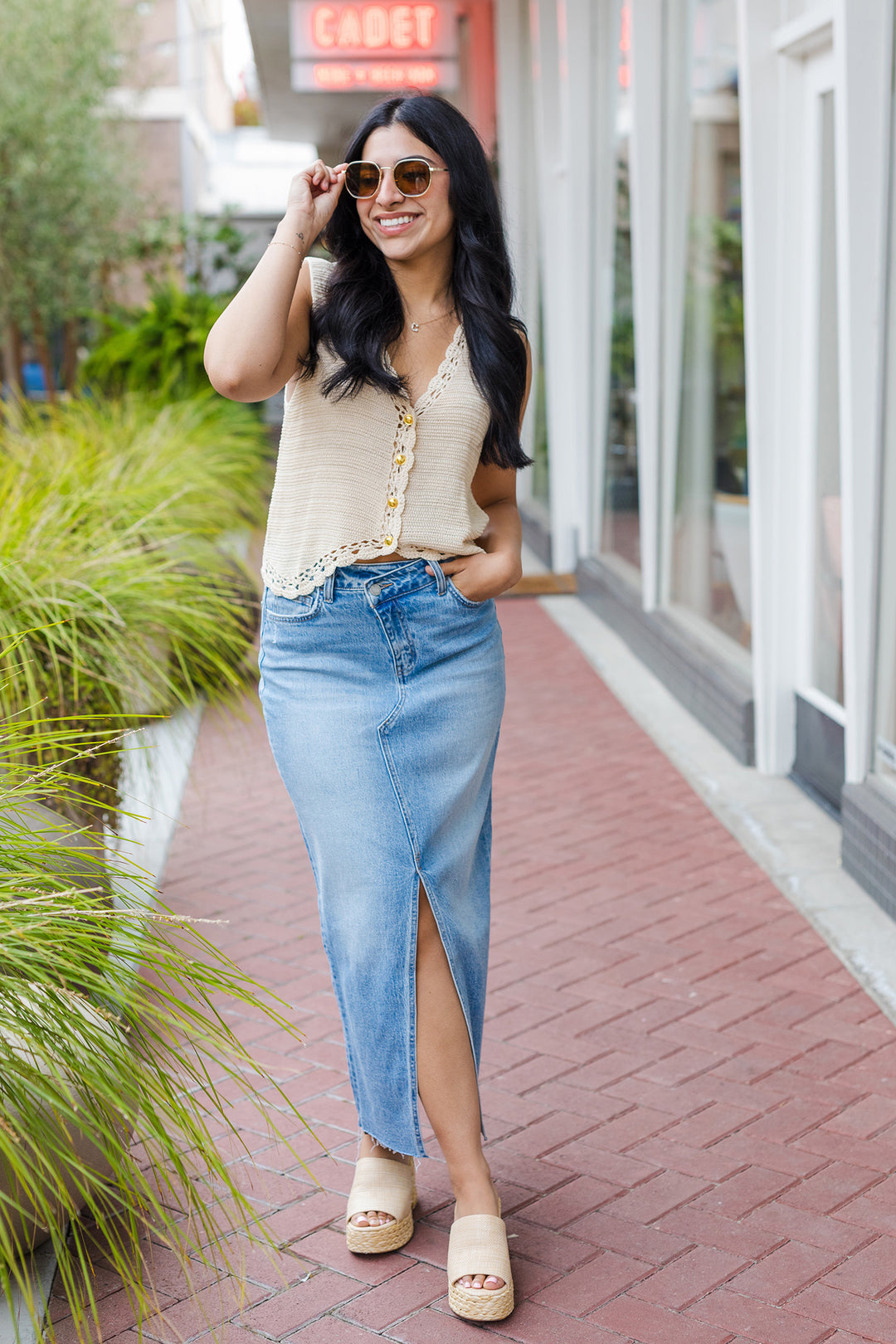 The Heart of Gold Oatmeal Sweater Vest