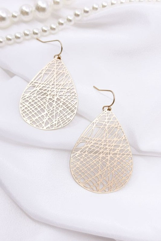 The Delicate Filigree Matte Drop Earrings