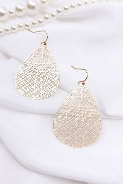 The Delicate Filigree Matte Drop Earrings