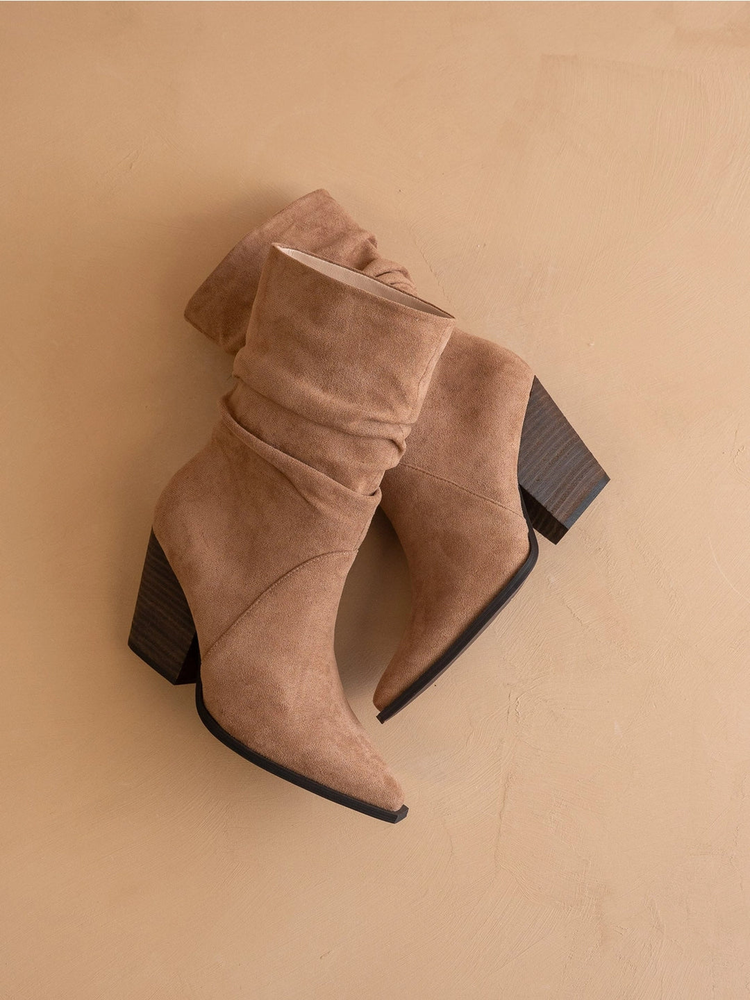 The Letty | Latte Tweed Slouch Fall Boot
