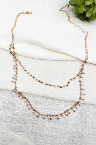 The Delicate Pearl and Chain Layered Necklace