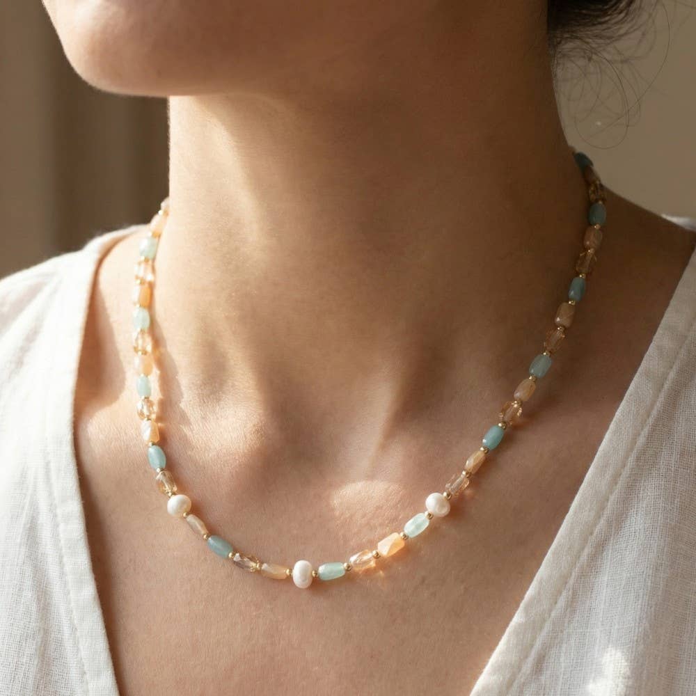 The Rectangle Beads Chain Necklace