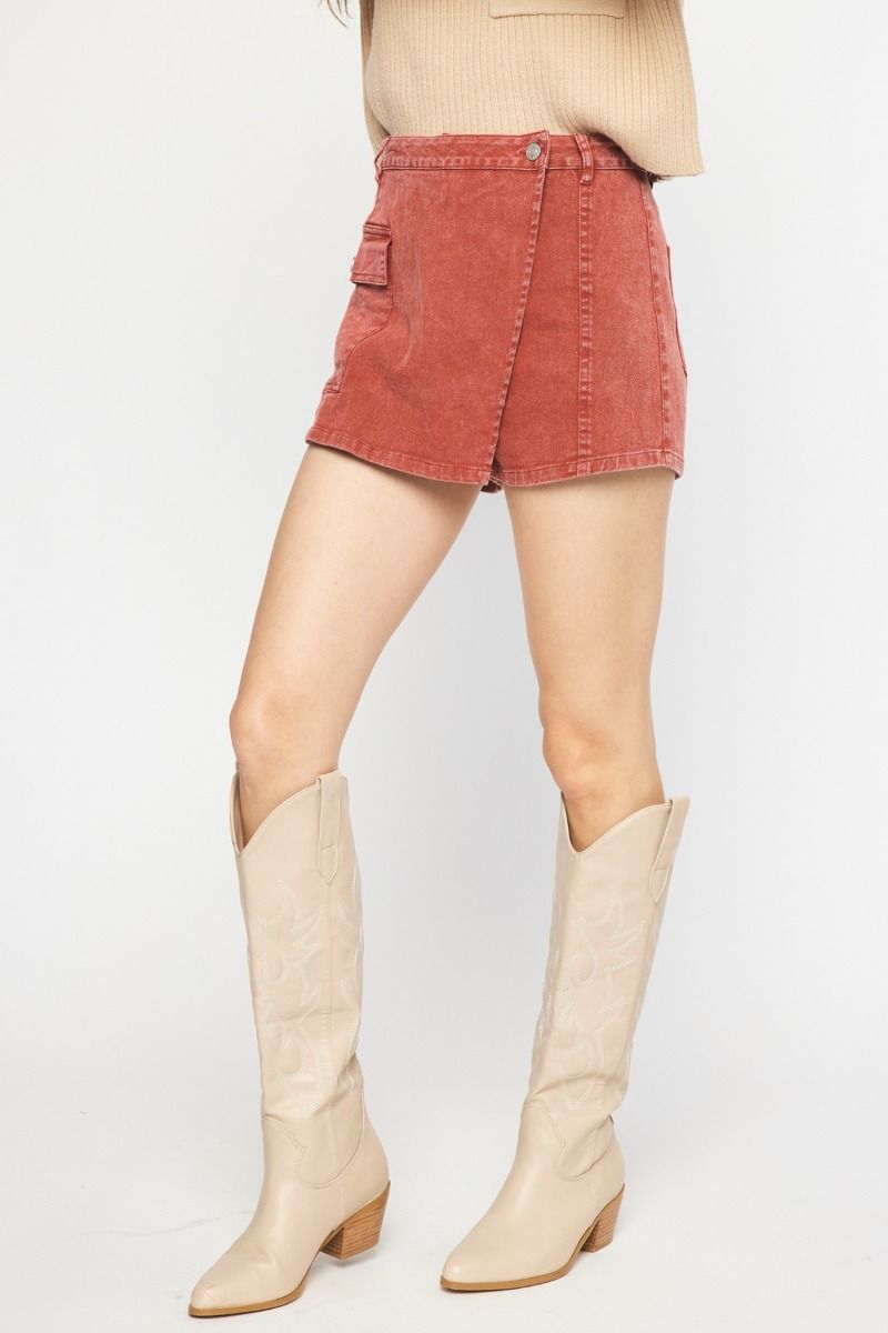 The Pumpkin Season Denim Skort