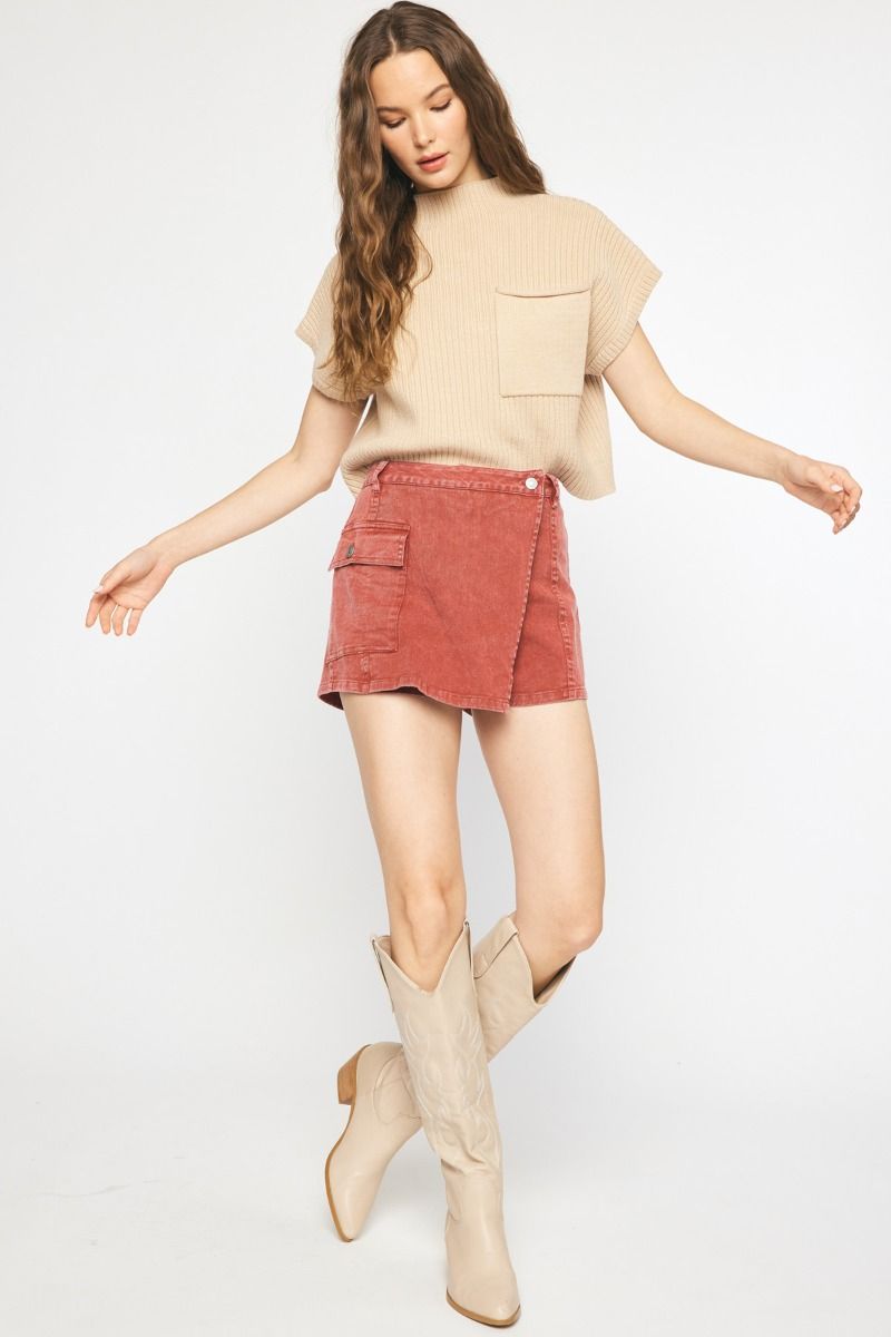 The Pumpkin Season Denim Skort
