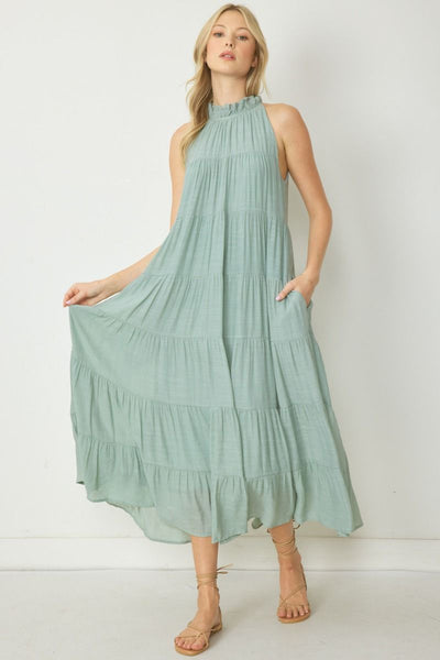 The Wendy Sleeveless Tiered Maxi Dress