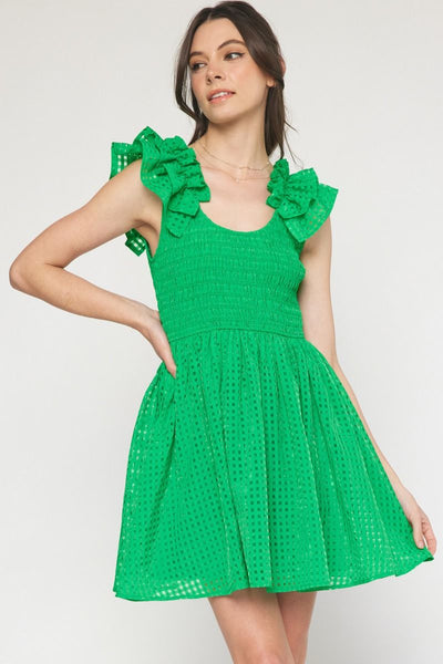 The Easy Being Green Sleeveless Mini Dress