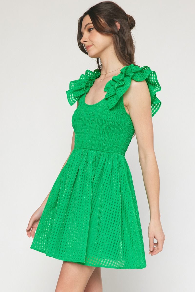 The Easy Being Green Sleeveless Mini Dress