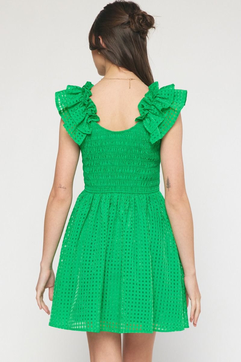 The Easy Being Green Sleeveless Mini Dress