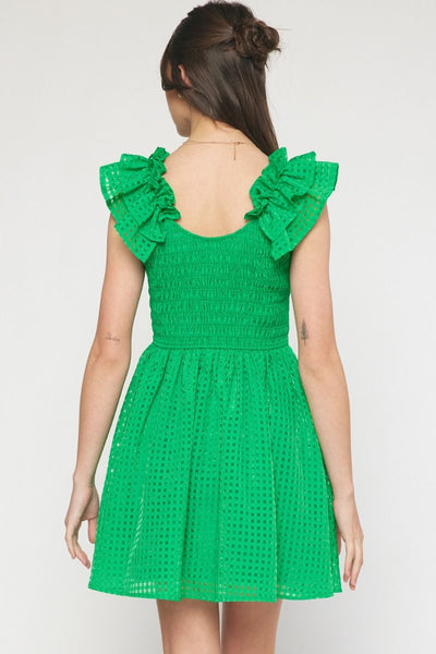 The Easy Being Green Sleeveless Mini Dress