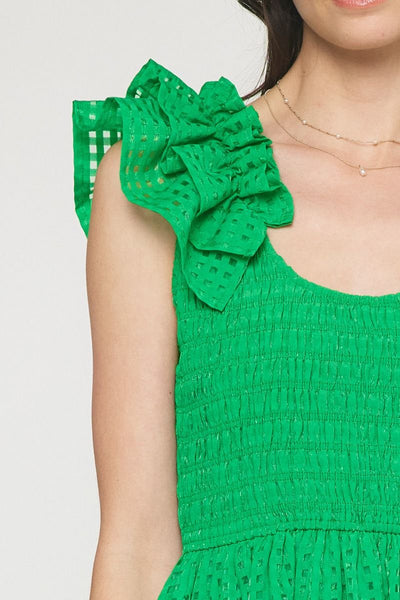 The Easy Being Green Sleeveless Mini Dress