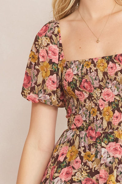 The Romantic Garden Floral Tiered Maxi Dress