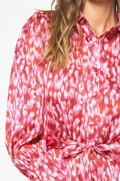 The Confetti Pink Long Sleeve Mini Dress