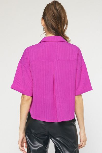 The West Coast Waffle Knit Short Sleeve Top