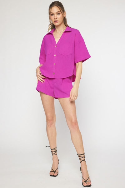 The West Coast Waffle Knit Short Sleeve Top