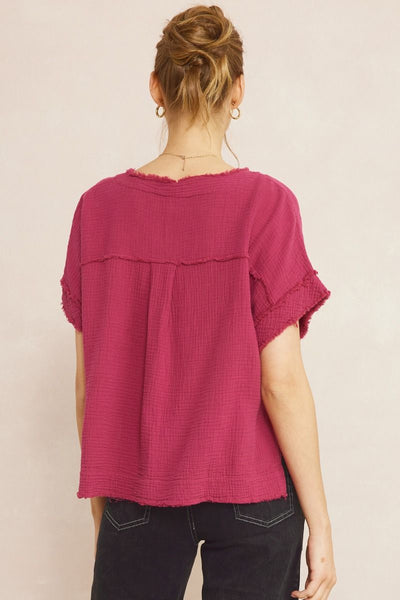 The Banyan Hi-Lo Short Sleeve Top