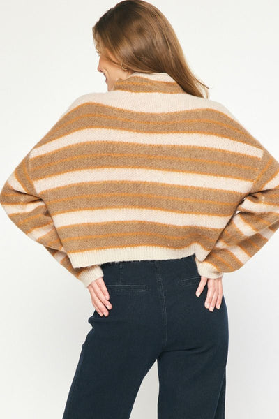 The Carlisle Mocha Striped Sweater