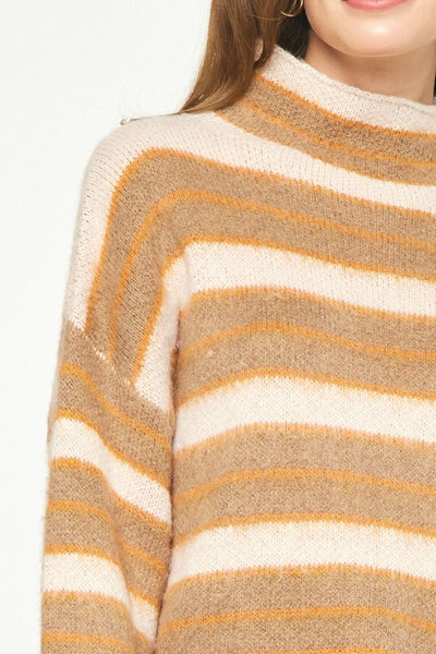The Carlisle Mocha Striped Sweater