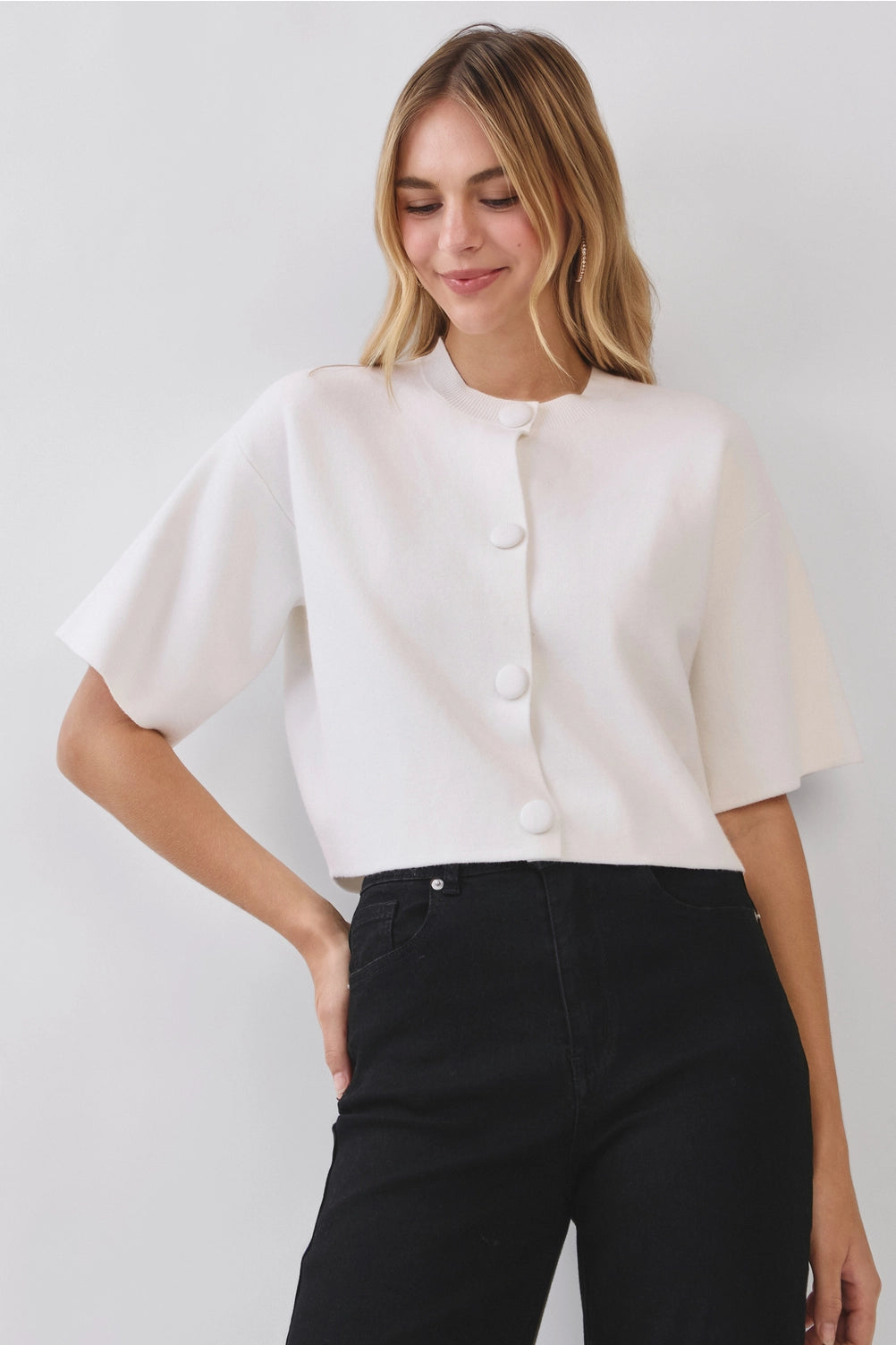 The Miss Molly Button Front Cardigan Sweater