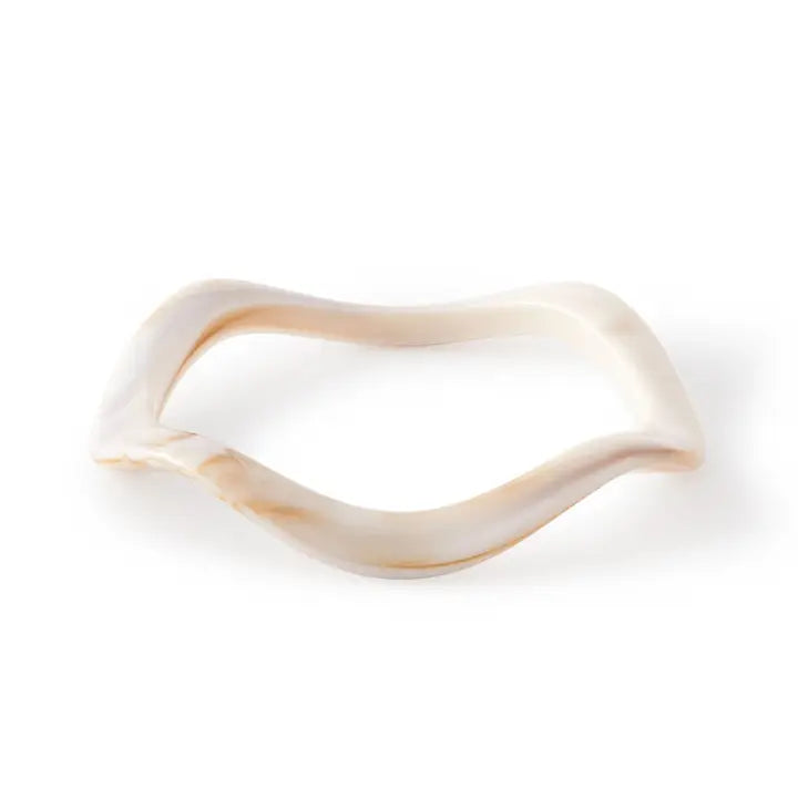 Wavy Polyresin Bangle Bracelet