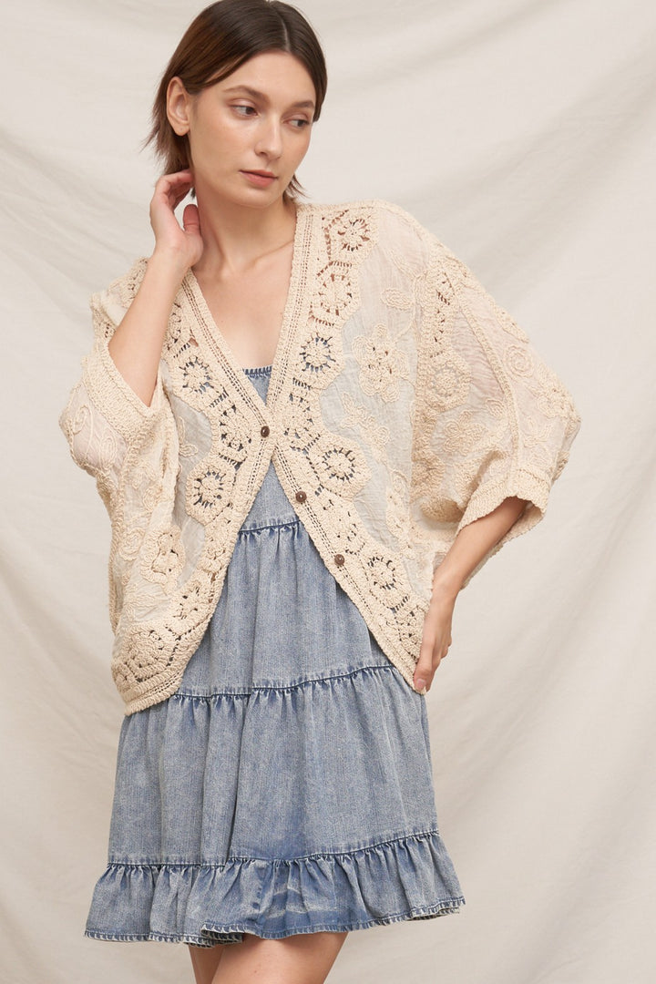 The Boho Breeze Crochet Cardigan