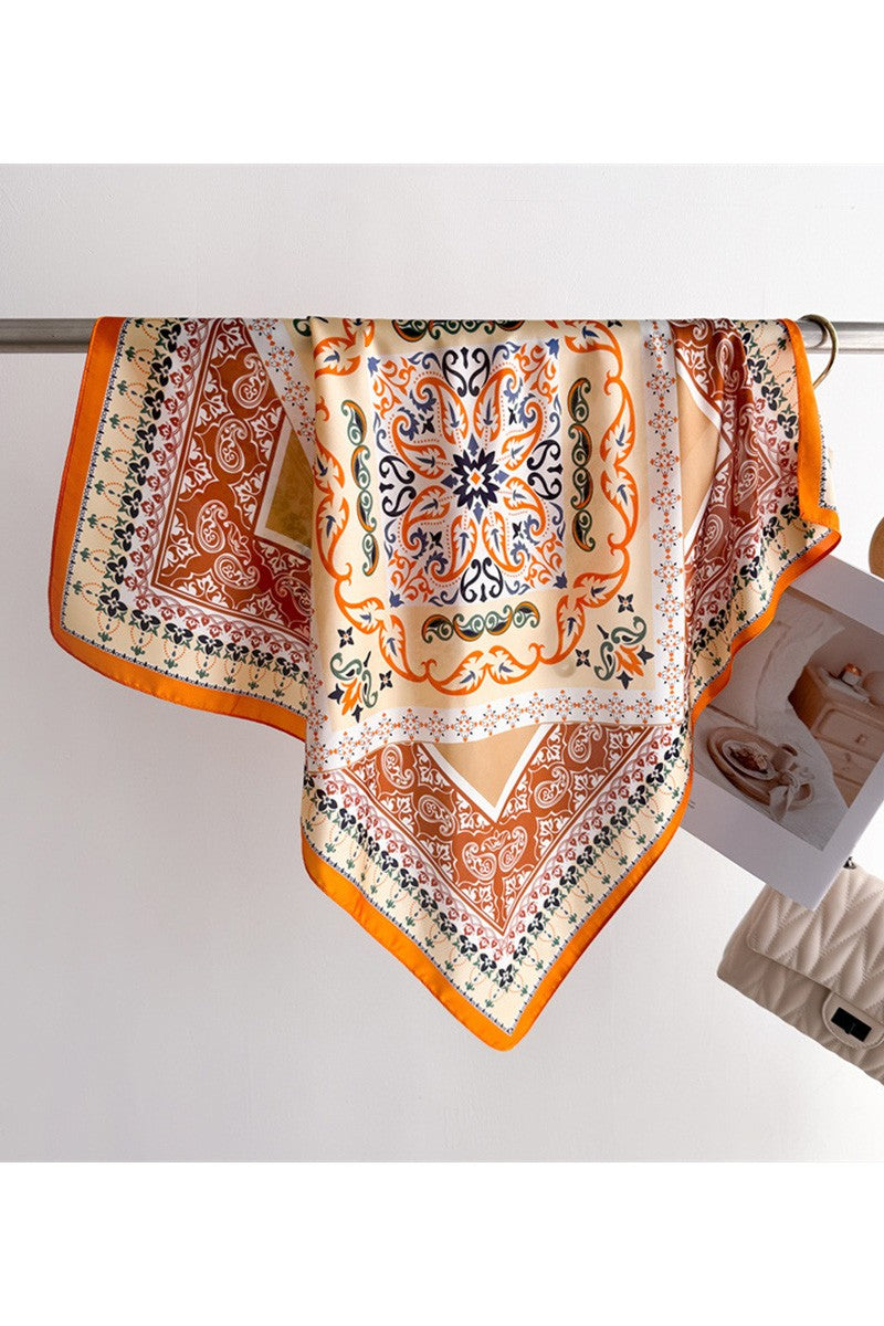 The Thistledown Print Faux Silk Scarf