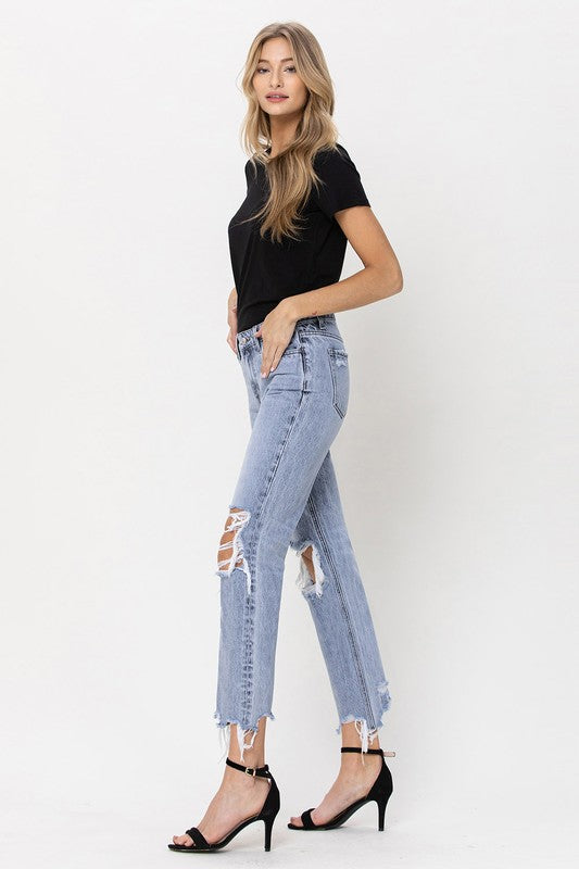 The Ciara Super High Rise 90s Straight Leg Jeans