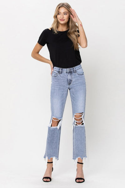 The Ciara Super High Rise 90s Straight Leg Jeans