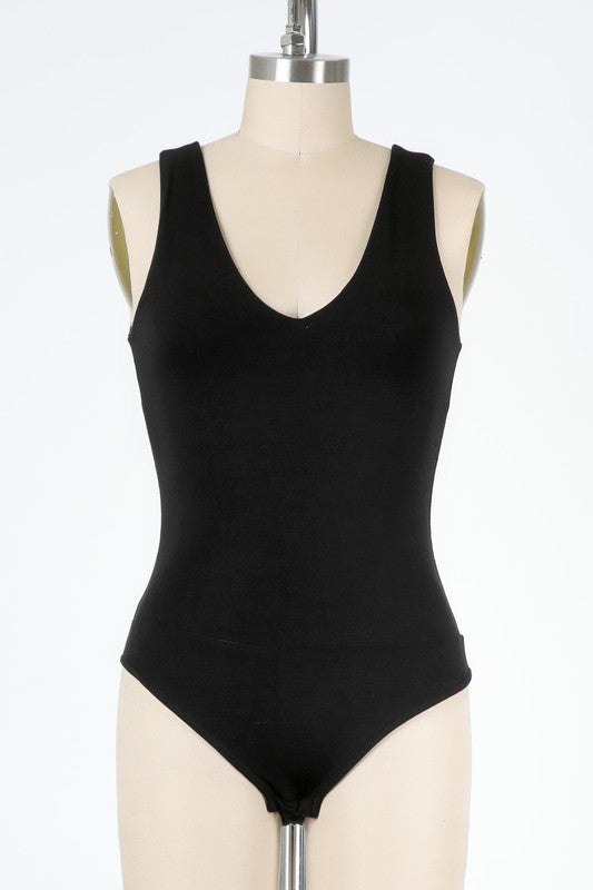 The Adlynn V-Neck Sleeveless Bodysuit