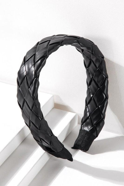 The Vegan Leather Woven Headbands