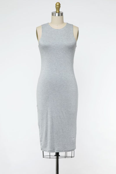 The Ariella Fitted Knit Sleeveless Midi Dress
