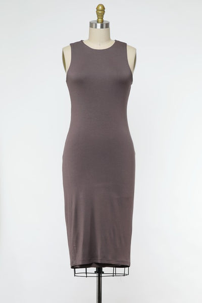 The Ariella Fitted Knit Sleeveless Midi Dress