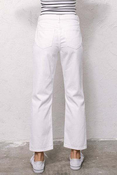 The Wren High Rise Cropped Slim Straight Leg Jeans