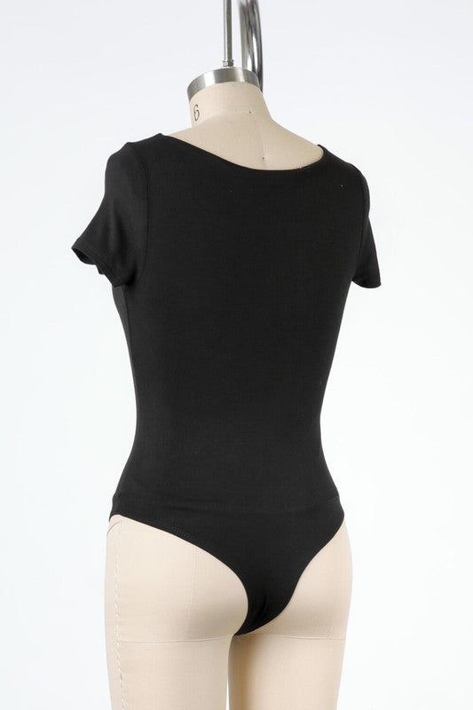 The Kari Square Neck Short Sleeve Bodysuit