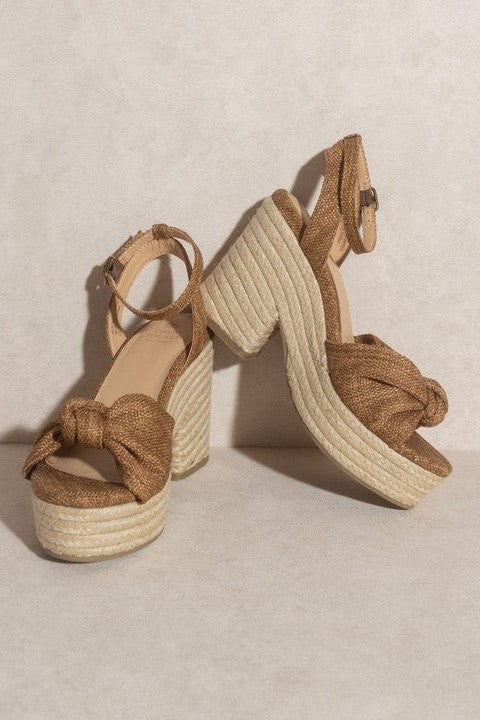 The Mackenzie Brown Espadrille Platform Sandals
