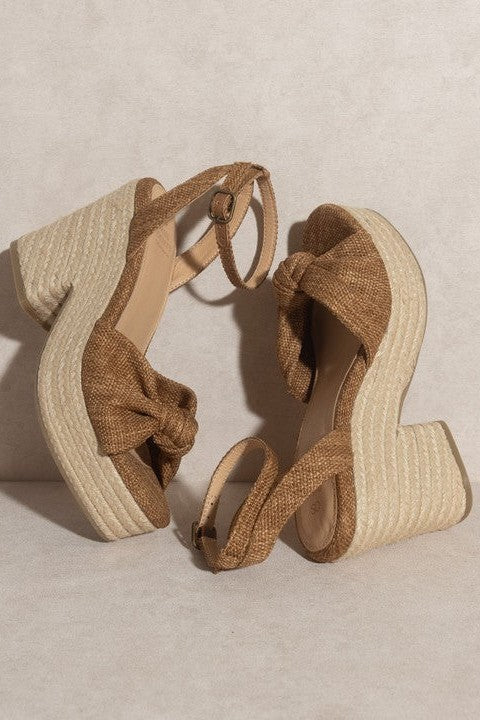 The Mackenzie Brown Espadrille Platform Sandals