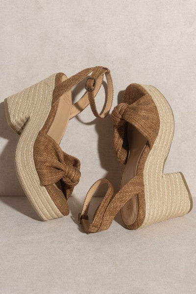 The Mackenzie Brown Espadrille Platform Sandals