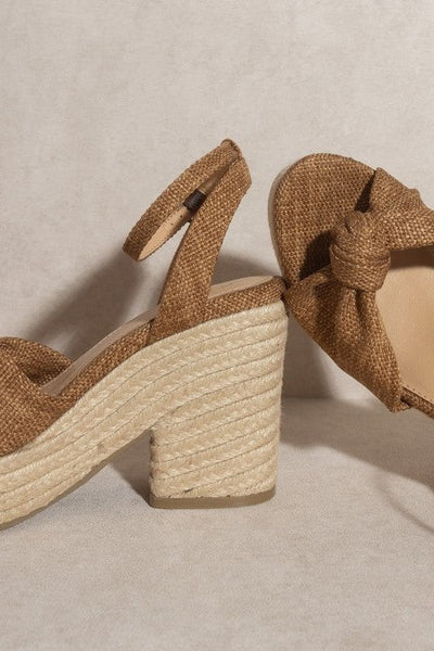 The Mackenzie Brown Espadrille Platform Sandals