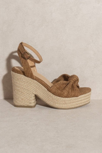 The Mackenzie Brown Espadrille Platform Sandals