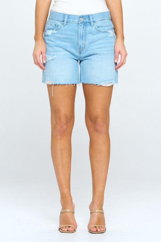 The Gianna Mid Rise Cutoff Jean Shorts