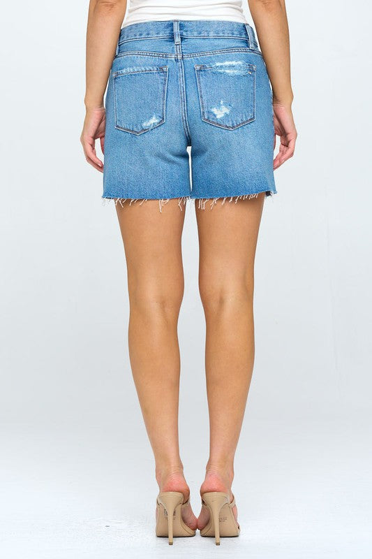 The Gianna Mid Rise Cutoff Jean Shorts