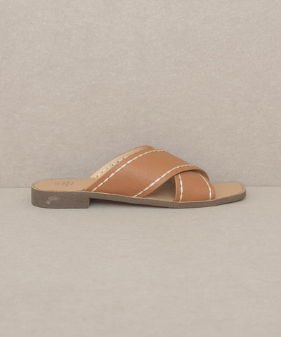 The Stella Criss Cross Brown Sandals