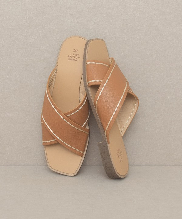 The Stella Criss Cross Brown Sandals