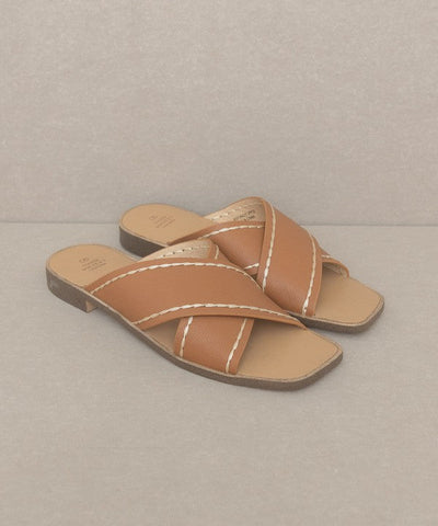 The Stella Criss Cross Brown Sandals