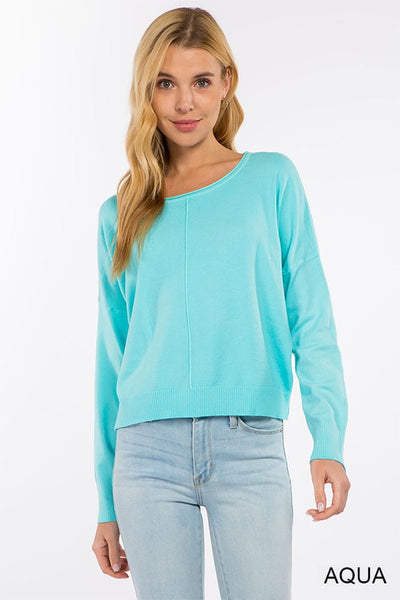 The Laguna Front Seam Cropped Summer Sweater
