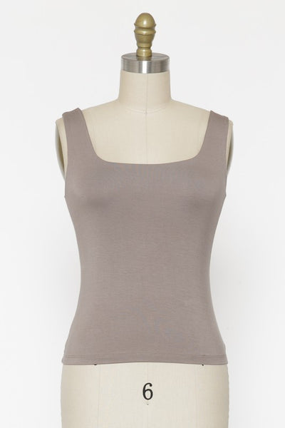 The Jessica Square Neck Lined Tank Top