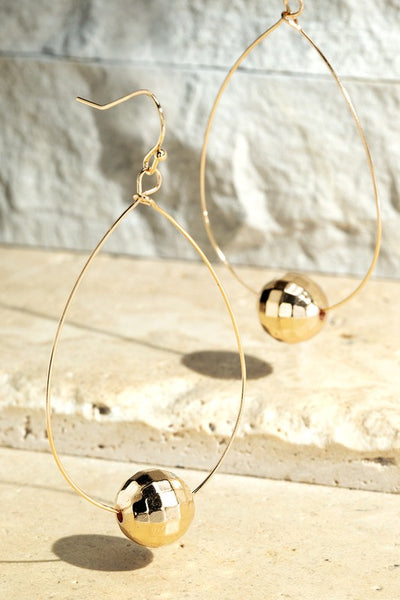 The Textured Disco Ball Drop Earrings