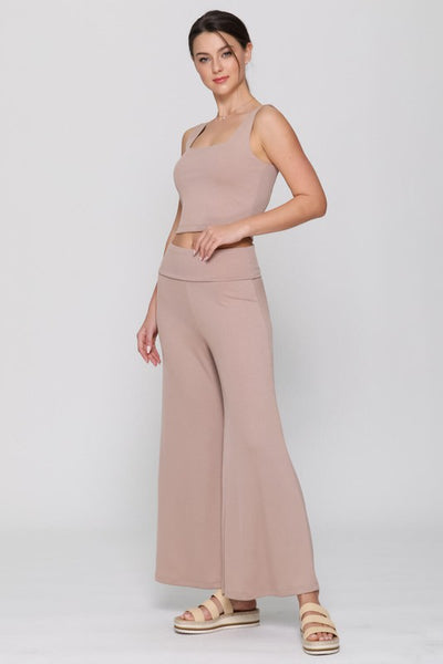 The Kamryn Ribbed Wide Leg Pants