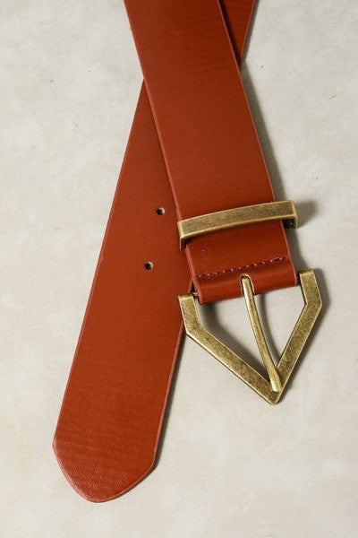 The Diamond Buckle Faux Leather Belts