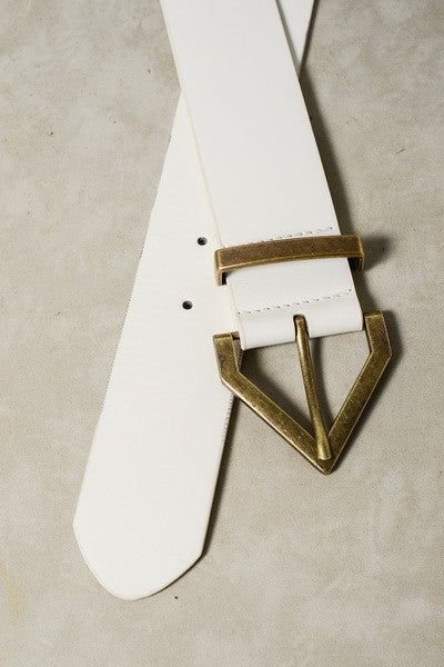 The Diamond Buckle Faux Leather Belts