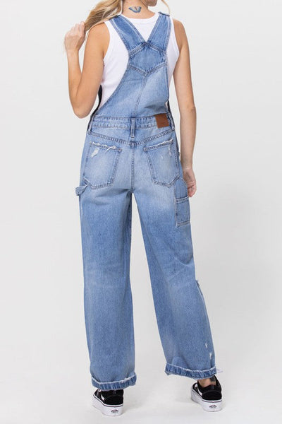 The Mary-Kate Medium Distressed 90's Overalls